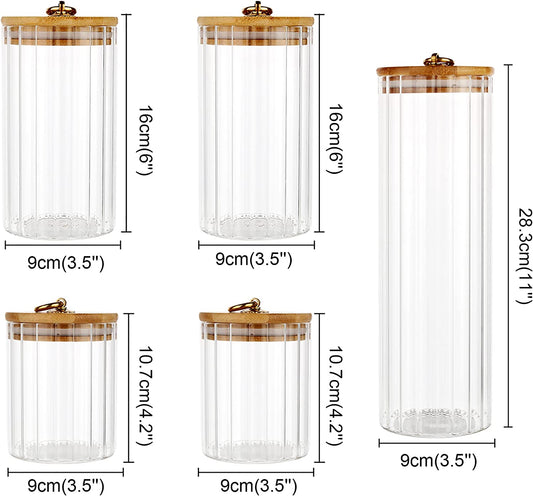 Glass Jars Set of 5