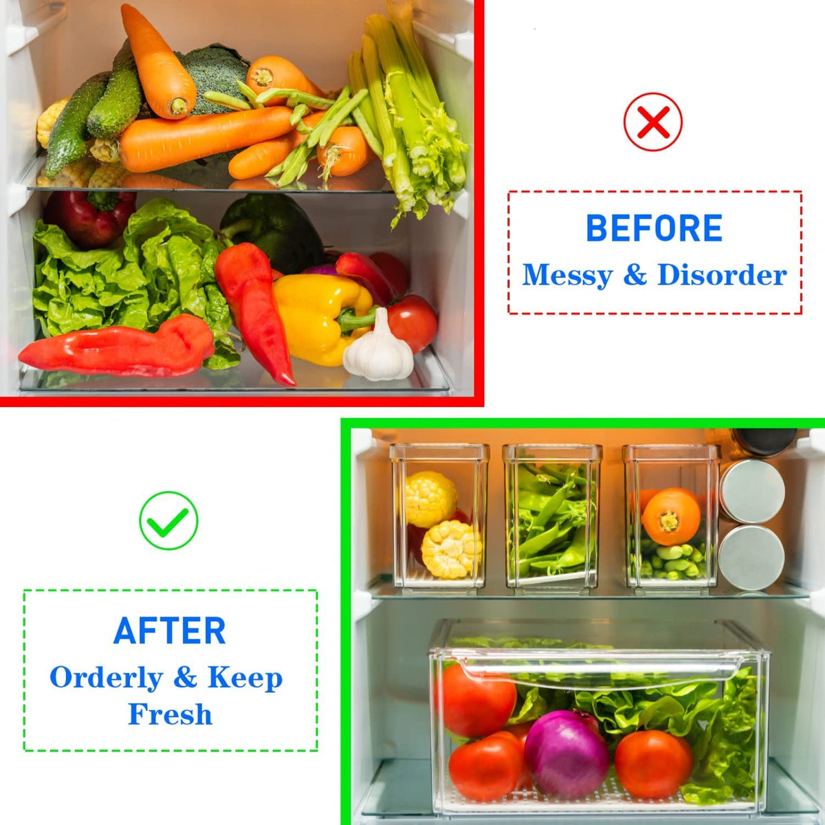 Set of 4 Fridge Organizer
